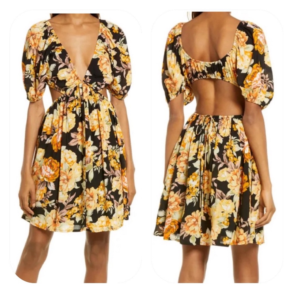 Bardot size 6 floral cutout mini dress - Picture 14 of 15
